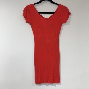 Orange sexy tight dress